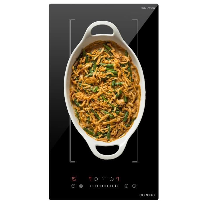 OCEANIC Induction Hob - OCEATI2Z2BF - 2 Cooking Zones - 3600W - Black