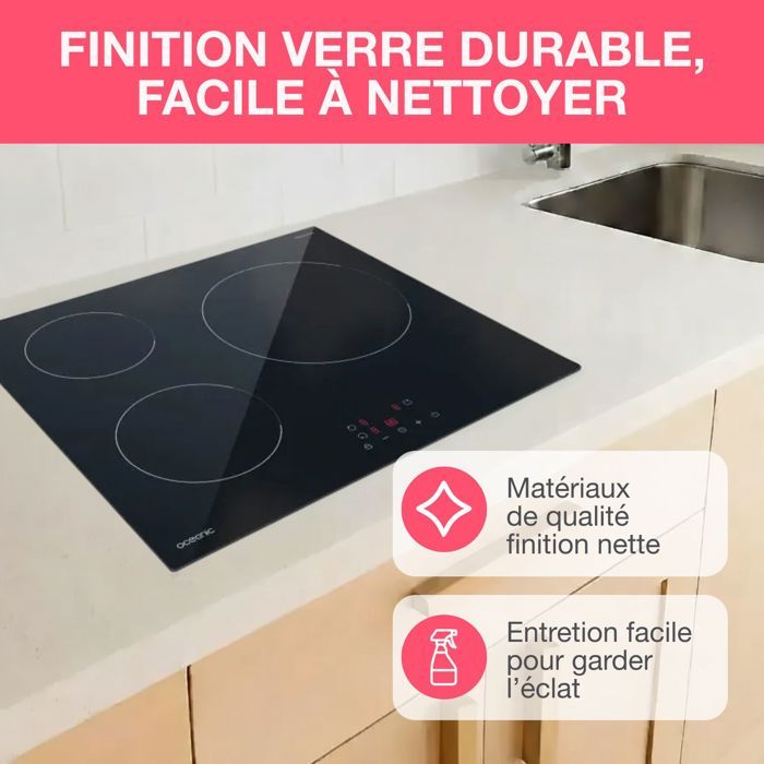 OCEANIC Induction Hob - OCEATI3Z7B - 3 Cooking Zones - 5500W 3-burner