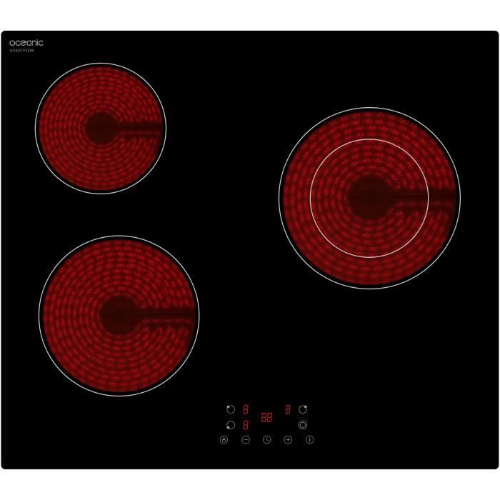 OCEANIC OCEAV3Z60 Ceramic Hob - 3 Burners - 56 x 49 cm 3-burner