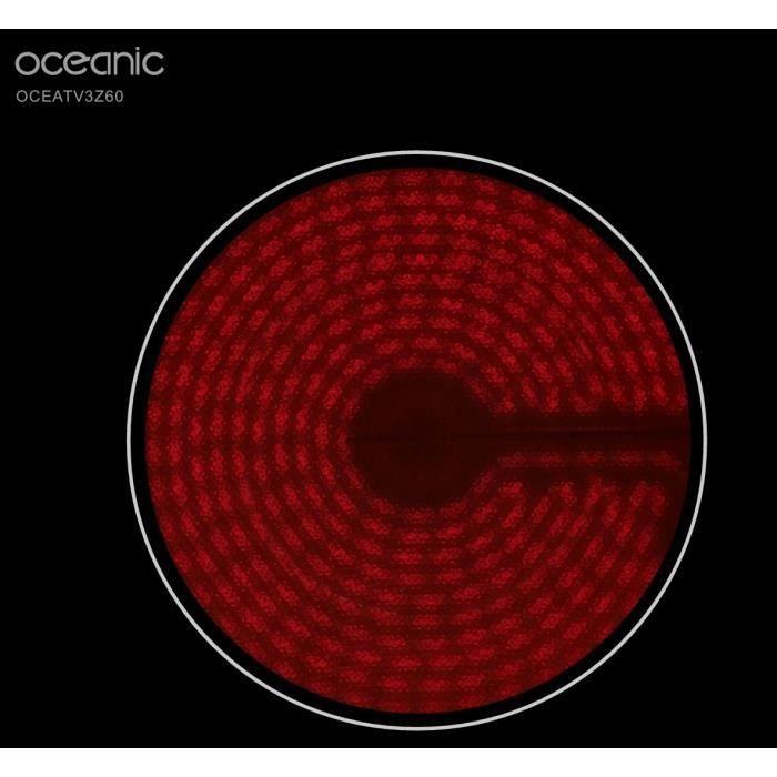 OCEANIC OCEAV3Z60 Ceramic Hob - 3 Burners - 56 x 49 cm 3-burner