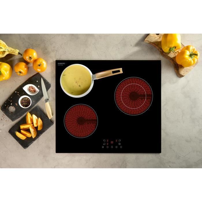 OCEANIC OCEAV3Z60 Ceramic Hob - 3 Burners - 56 x 49 cm 3-burner