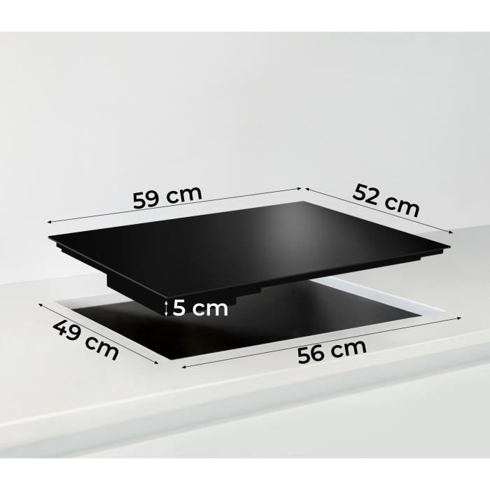 OCEANIC OCEAV3Z60 Ceramic Hob - 3 Burners - 56 x 49 cm 3-burner