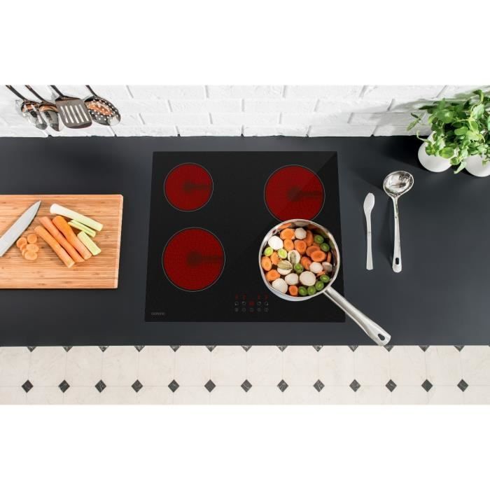 OCEANIC Ceramic Hob - 4 Burners - 59 x 52 cm - Black