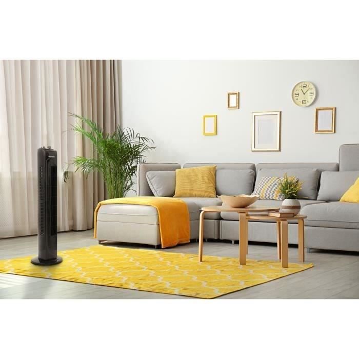 OCEANIC Column Fan - 45W - Height 78 cm - 3 Speeds - Oscillating - Black