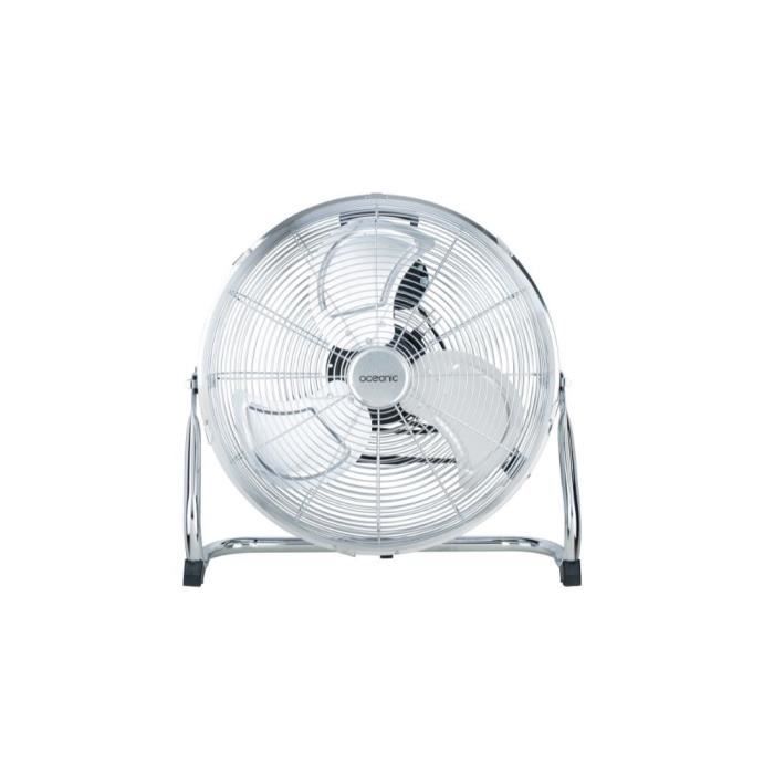 OCEANIC Industrial Floor Fan - 120 W - 3 Speeds - Ø 45 cm - Chrome