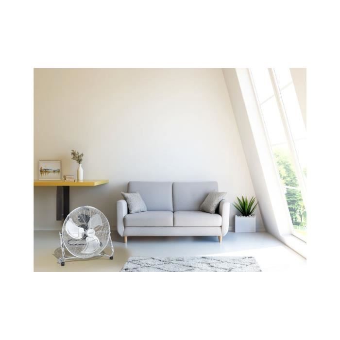 OCEANIC Industrial Floor Fan - 120 W - 3 Speeds - Ø 45 cm - Chrome