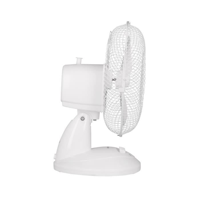 OCEANIC Table Fan - 30W - 23 cm - 2 Speeds - Oscillating - White