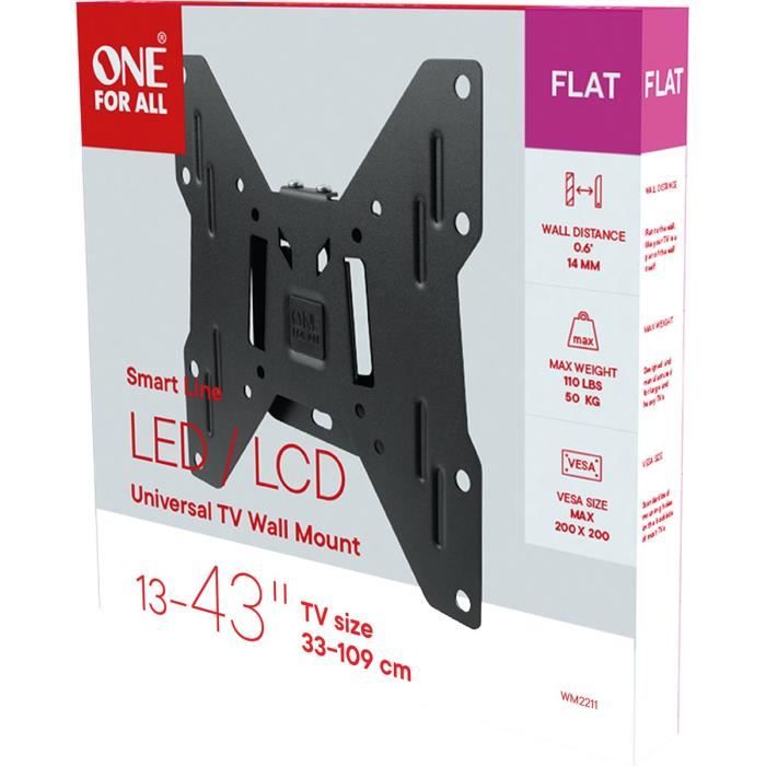 ONE FOR ALL Wall Mount for TV - 13" to 43" - WM2211 50kgs