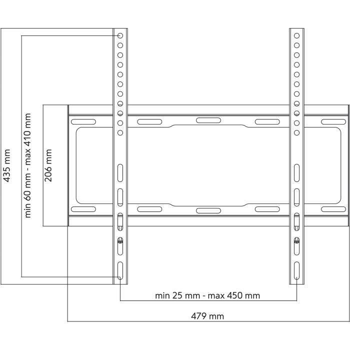 ONE FOR ALL WM2411 TV Wall Mount for 32-65" (81-165 cm) - Max Weight 100 kg - 25 mm from Wall