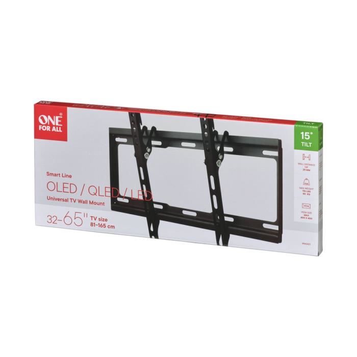 ONE FOR ALL WM2421 Wall Mount for 32-65" (81-165 cm) TVs - 15° Tilt - Black