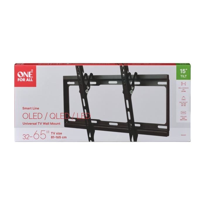 ONE FOR ALL WM2421 Wall Mount for 32-65" (81-165 cm) TVs - 15° Tilt - Black