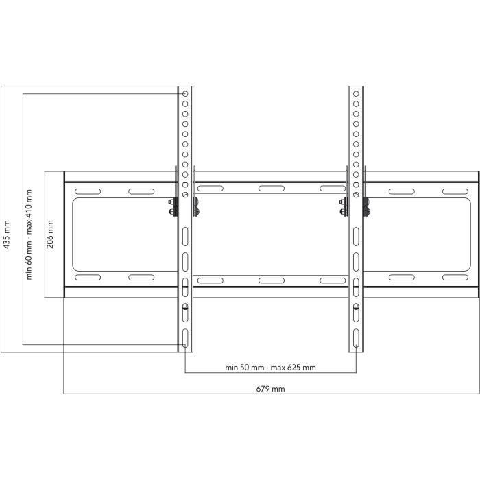 ONE FOR ALL WM2621 Wall Mount - 32-90 inch - 15° Tilt - VESA 100x100 to 600x400