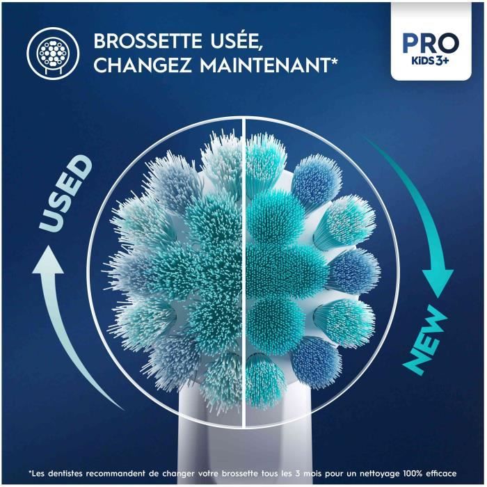Oral-B Pro Kids3+ Children's Electric Toothbrush Frozen, Disney, 1 Travel Case, 1 Soft Brush Head