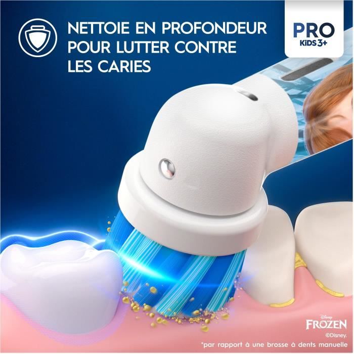 Oral-B Pro Kids3+ Children's Electric Toothbrush Frozen, Disney, 1 Travel Case, 1 Soft Brush Head