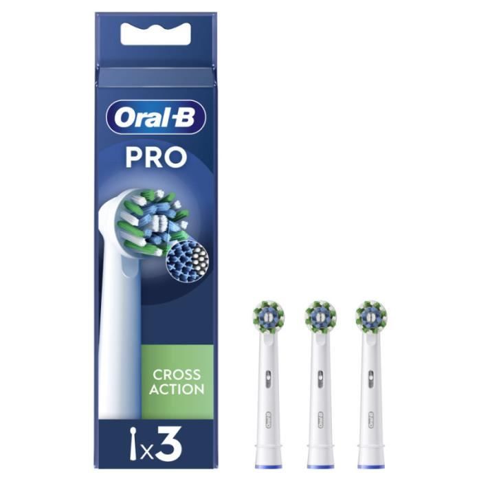Oral-B Pro Cross Action Toothbrush Heads, Pack of 3