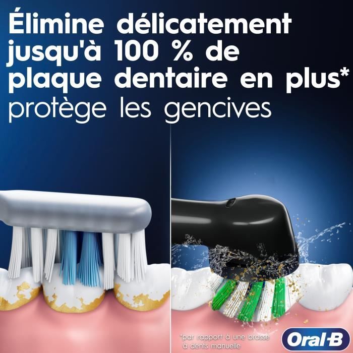 Oral-B Pro Series 1 Brosse a dents électrique bleue, Sensitive Clean, 1 Brossette, Capteur de pression pour protéger les gencives