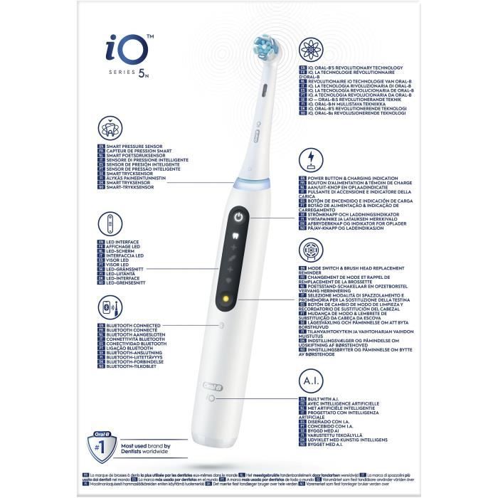 Oral-B Electric Toothbrush - iO5n Quite - White + Travel Case