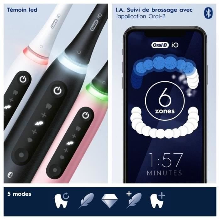Oral-B iO 5 Electric Toothbrush - Black and White - 2 Brush Heads