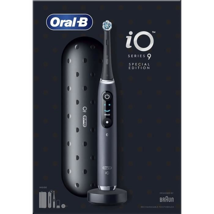 Oral-B iO 9 Electric Toothbrush - Black - 1 Brush Head - Travel Case