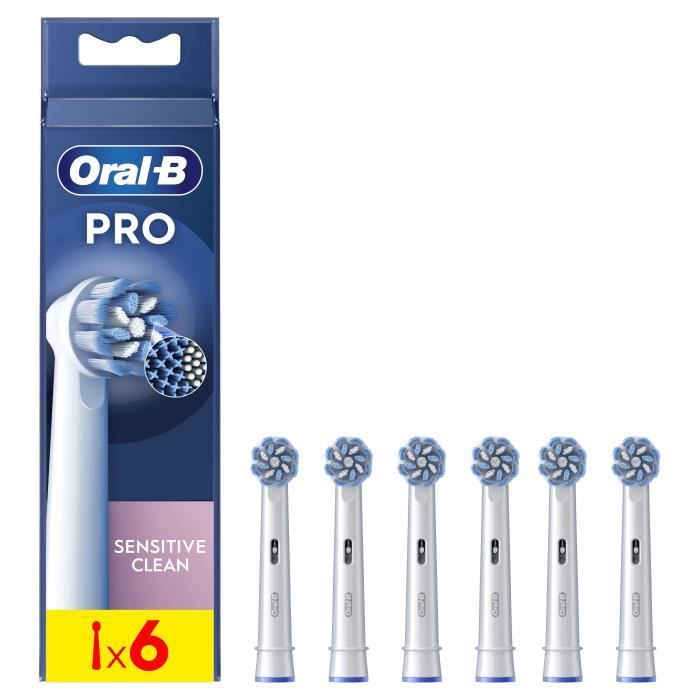 Oral-B Sensitive Clean Brush Heads Pack of 6 - For Electric Toothbrushes