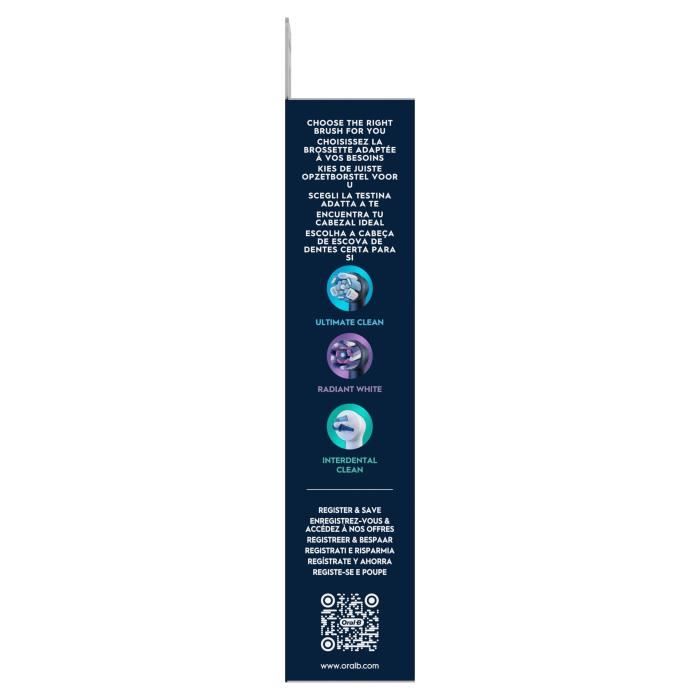 Brossettes - ORAL-B - iO refills Gentle Care - Pack de 8 - Noir