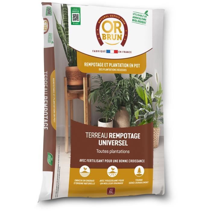 GOLD BROWN Universal Potting Soil - OBRTREM6U - 6 L