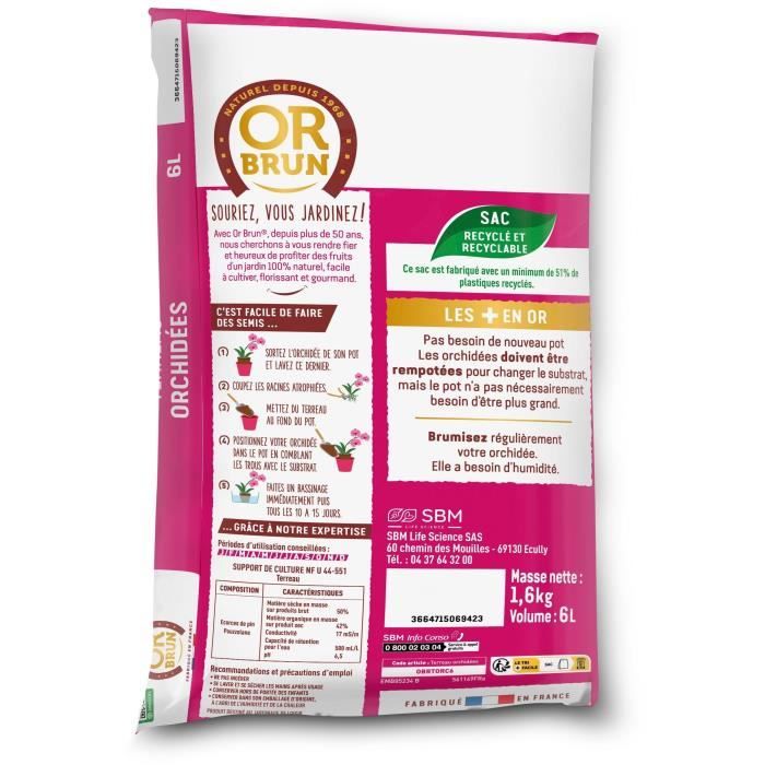 OR BRUN Orchid Potting Soil - OBRTORC6U - 6 L