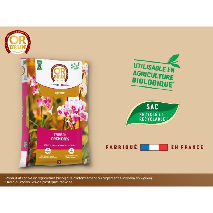 OR BRUN Orchid Potting Soil - OBRTORC6U - 6 L