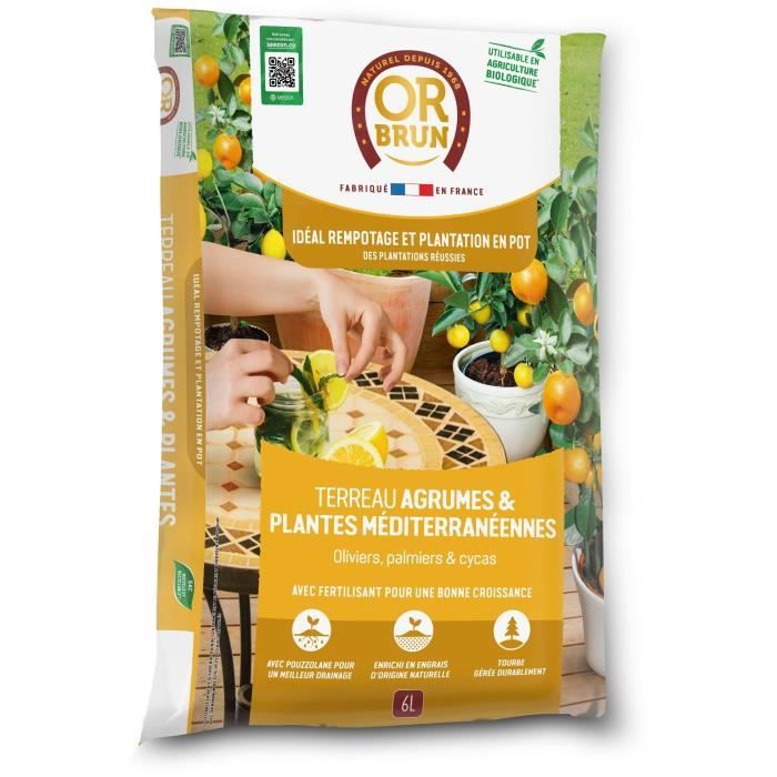 OR BRUN Citrus & Mediterranean Plant Soil - OBRTAGR6U - 6 L