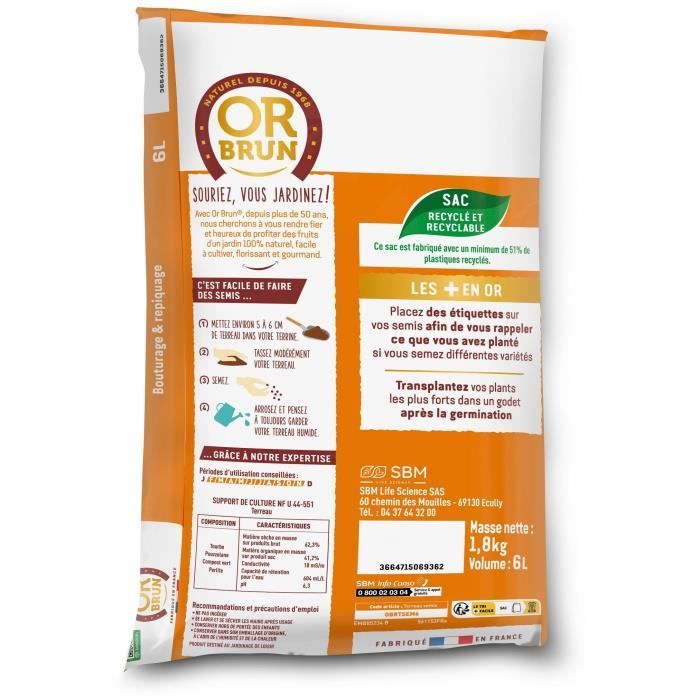 OR BRUN Seedling Soil - OBRTSEM6U - 6 L