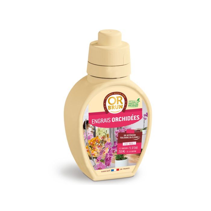 OR BRUN Orchid Fertilizer - 250 ml - Promotes Growth OBRECLORCH250