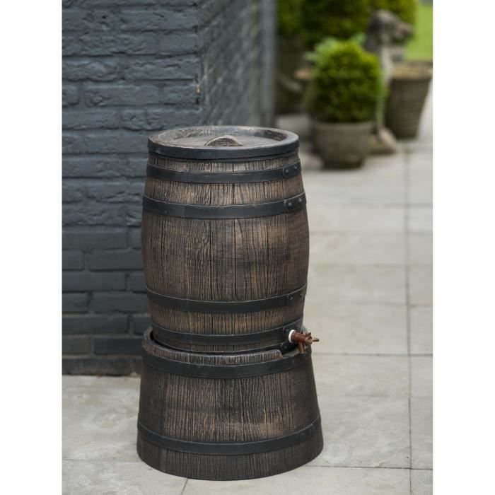 NATURE Base for 50 L Barrel-Shaped Water Collector - Brown Rotomolded PE