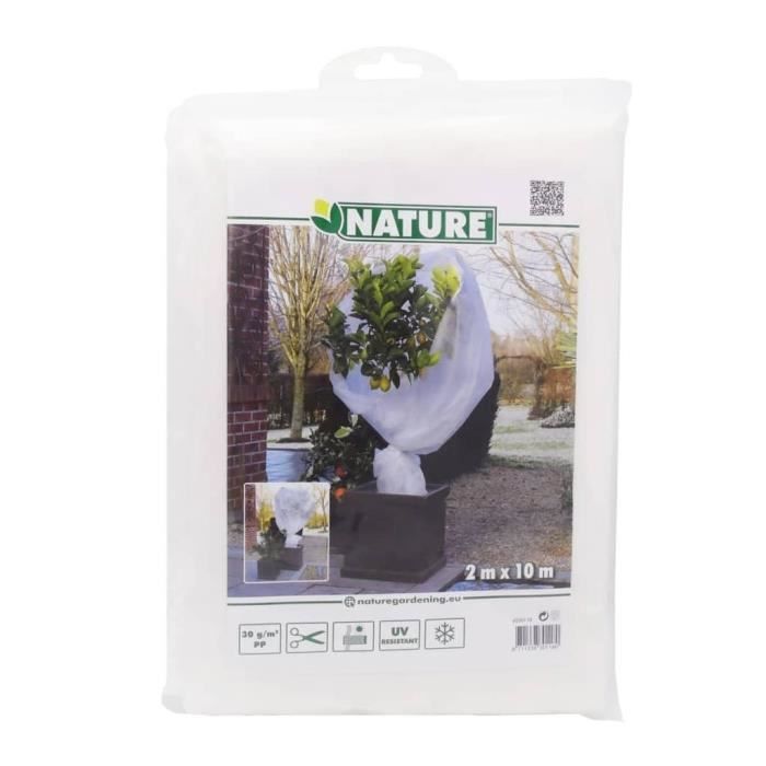 NATURE Winter Fleece Blanket - 30 g/m² - 2 x 10 m - White