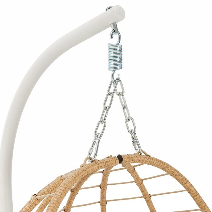 PALAVA Hanging Egg Chair - Steel Frame - Synthetic Rattan Weave D95 W98
