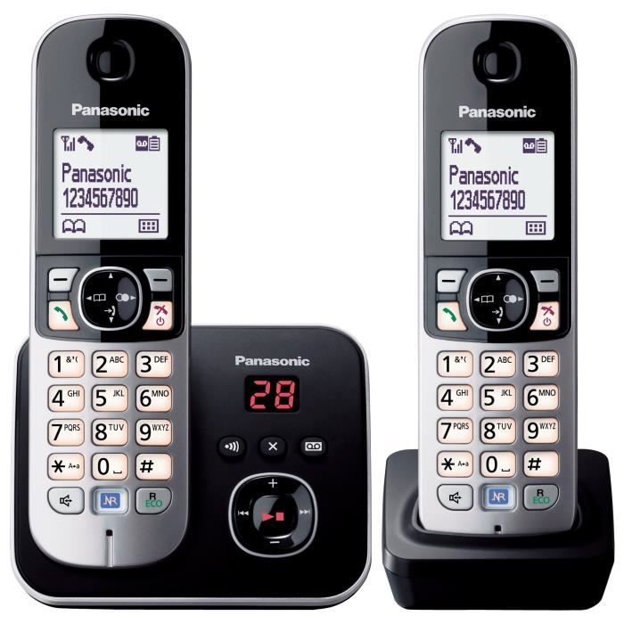 PANASONIC Cordless Phone KXTG6822 Duo - Noise Reduction & Call Blocking
