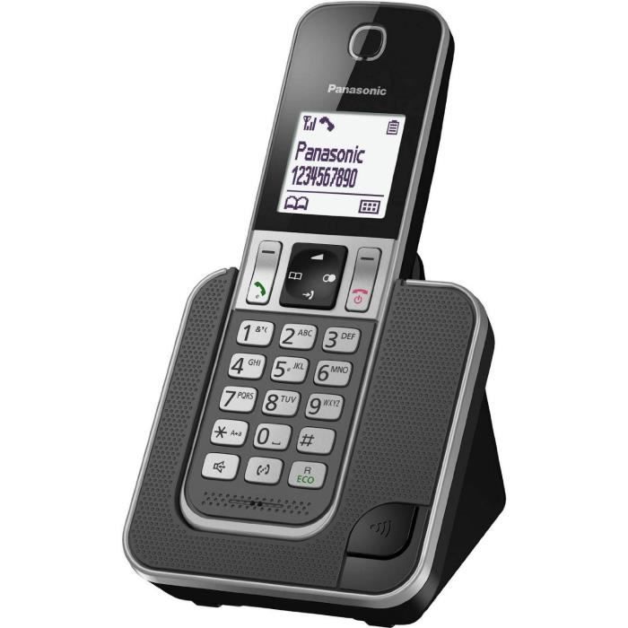 Panasonic KX-TGD310FRG Cordless Phone with LCD Screen, Integrated Answering Machine, Hands-Free
