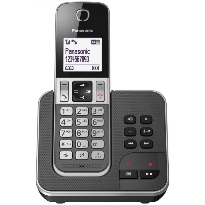 Panasonic KX-TGD320FRG Cordless Phone with Answering Machine, Base and Handset, Hands-Free