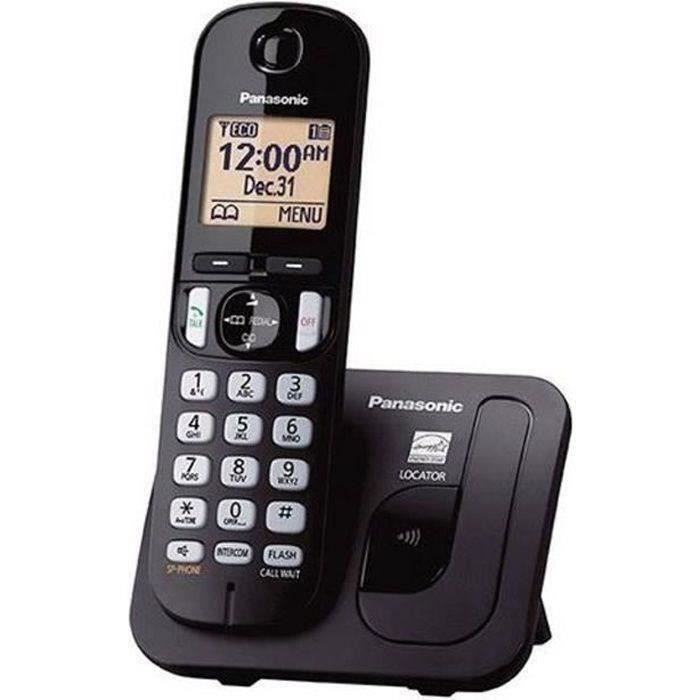 PANASONIC KX-TGC210 Cordless Landline Phone Only Black