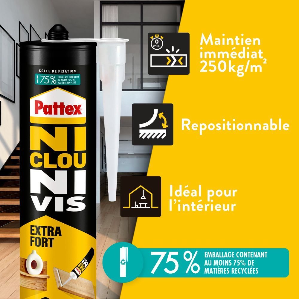 PATTEX No More Nails Adhesive - 2x380g + 1 Free