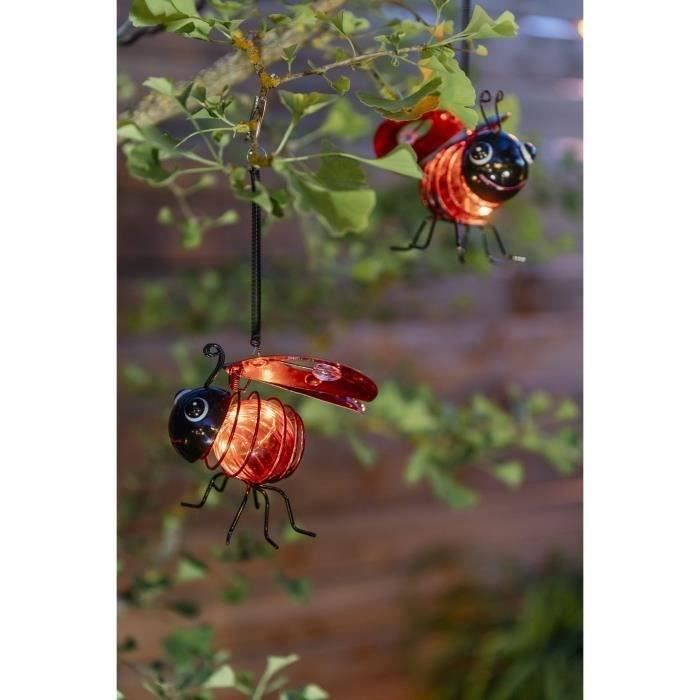 GALIX Clip-on Solar Ladybug - Metal/Glass - 2 Lumens - 8 Hours of Light