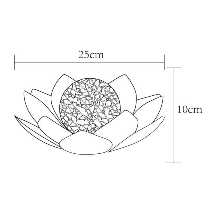 GALIX Solar Water Lily - 25 cm - 7 Lumens - 8 Hours of Light