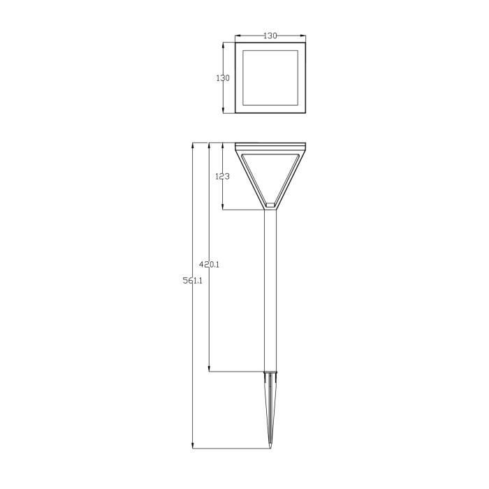 GALIX Solar Lantern, Stainless Steel, Beaded Glass, 25 Lumens, Warm White