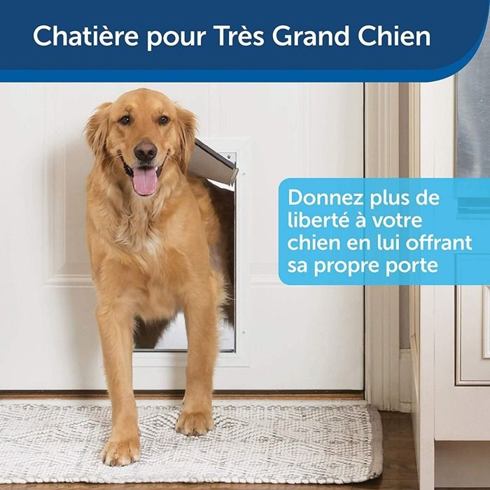 PetSafe - Chatiere Staywell Résistante en Aluminium pour gros Chien , avec Systeme de Verrouillage, Robuste, Isolante - taille XL
