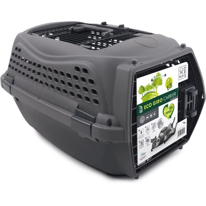 M.PETS ECO GIRO Cat Carrier Plastic Cage Size S Grey