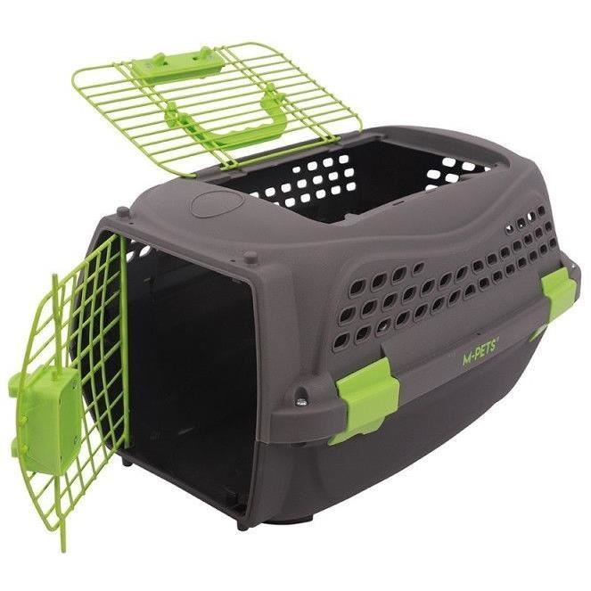 M.PETS ECO GIRO Dog Carrier Plastic Cage Size M Grey