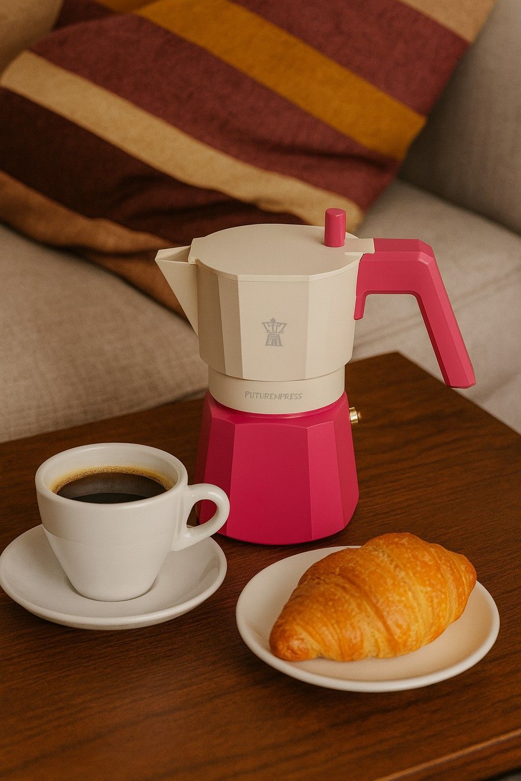 Pezzetti Italian Coffee Maker - FUTUREXPRESS - Aluminum - 3 cups - Fuchsia
