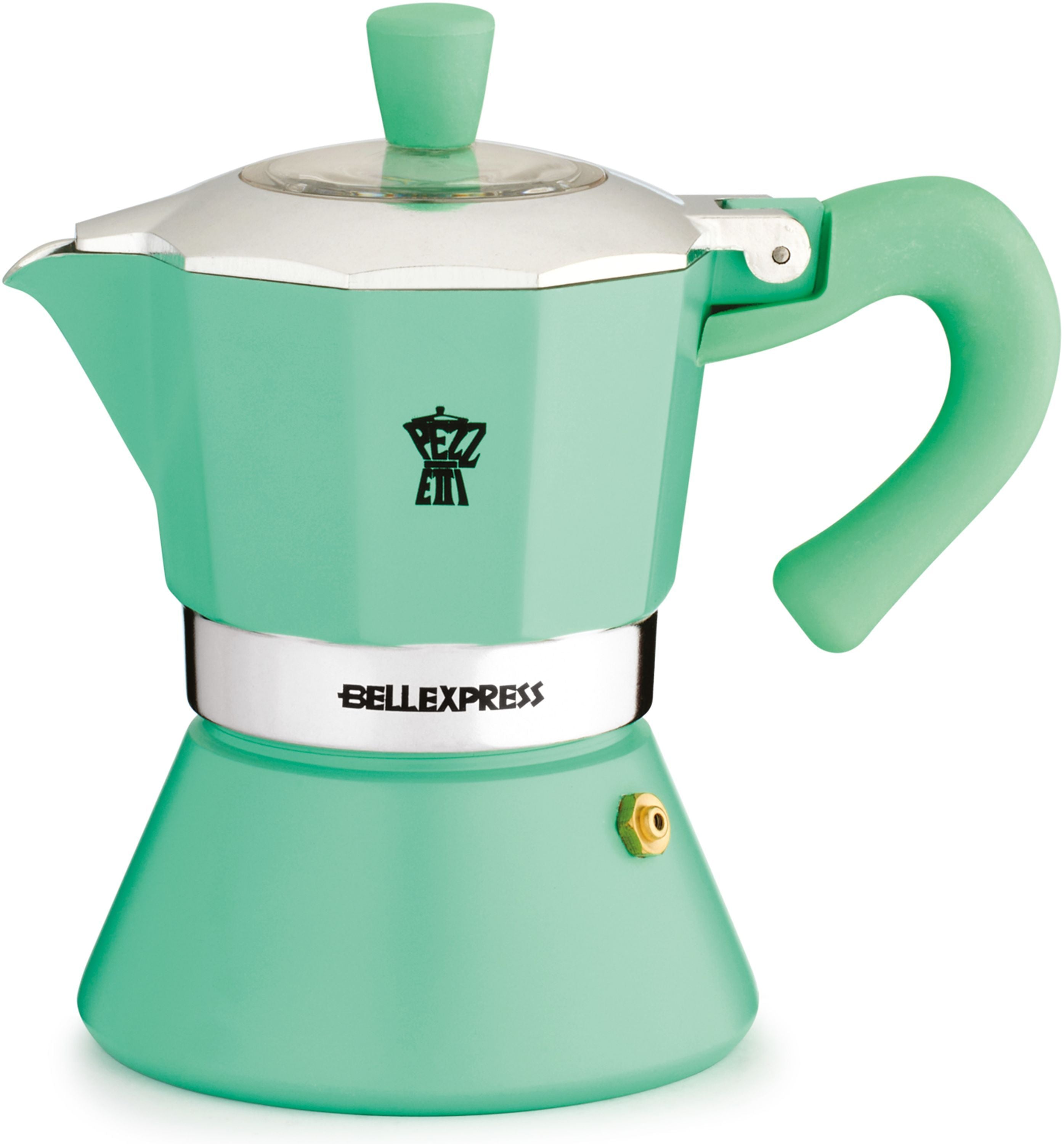Pezzetti Italian Coffee Maker - BELLEXPRESS - Aluminum - 6 cups - Turquoise