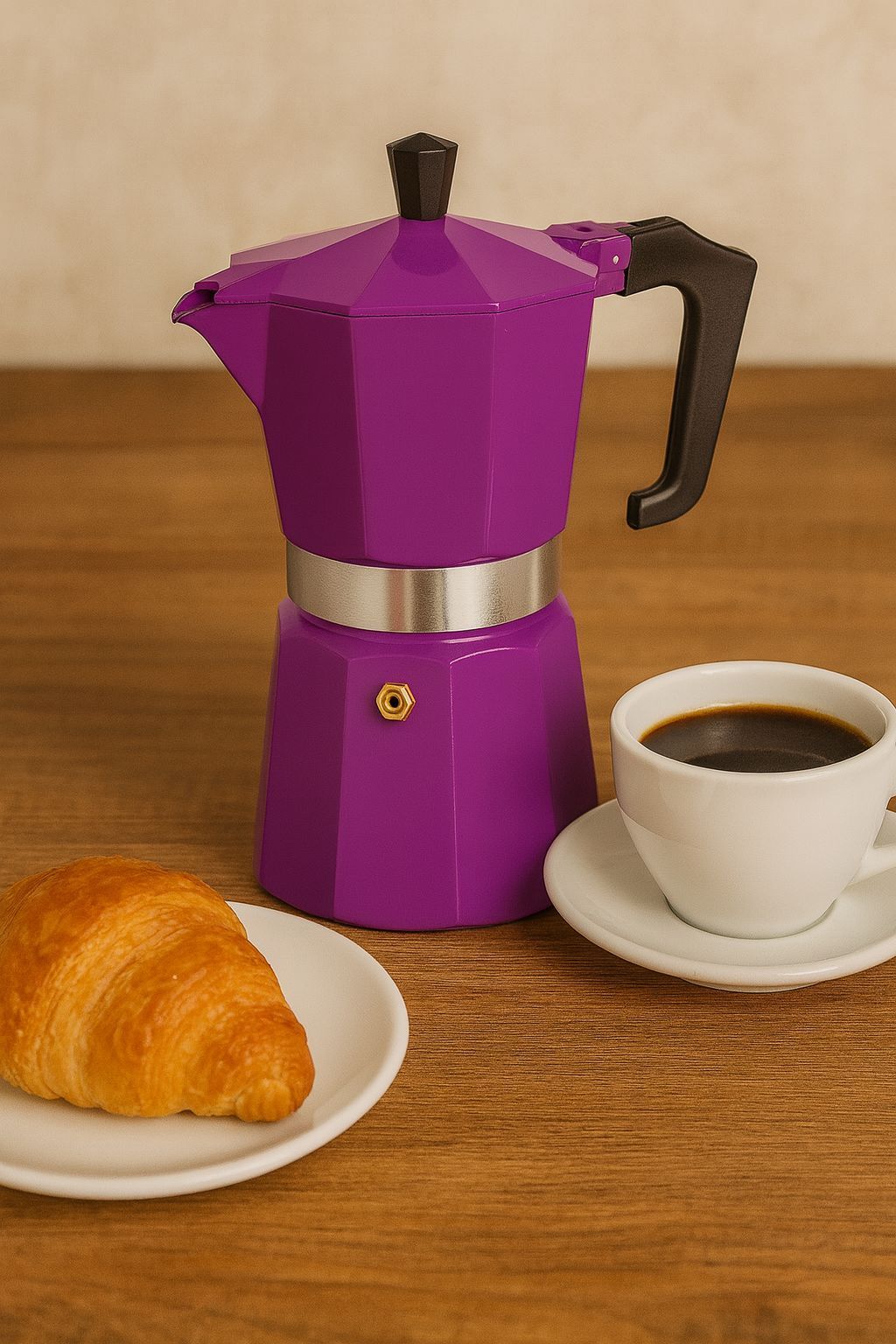 PEZZETTI Italian Coffee Maker - ITALEXPRESS - Aluminum - 6 Cups - Lilac