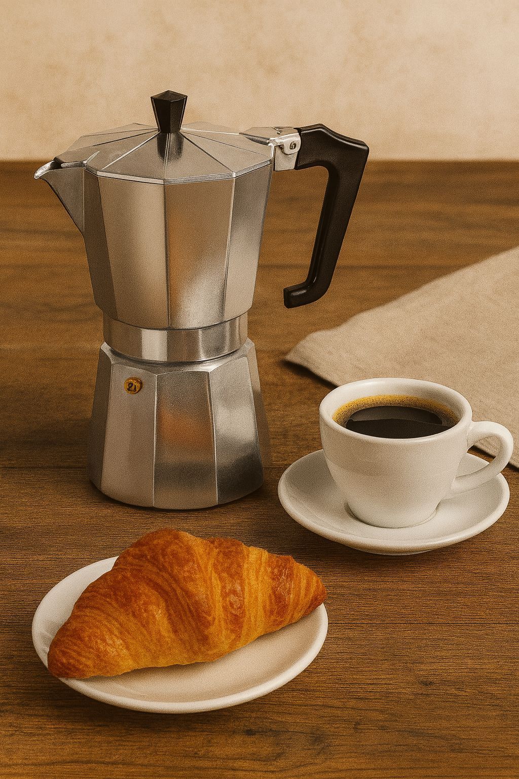 PEZZETTI Italian Coffee Maker - ITALEXPRESS - Aluminum - 9 Cups - Stainless Steel