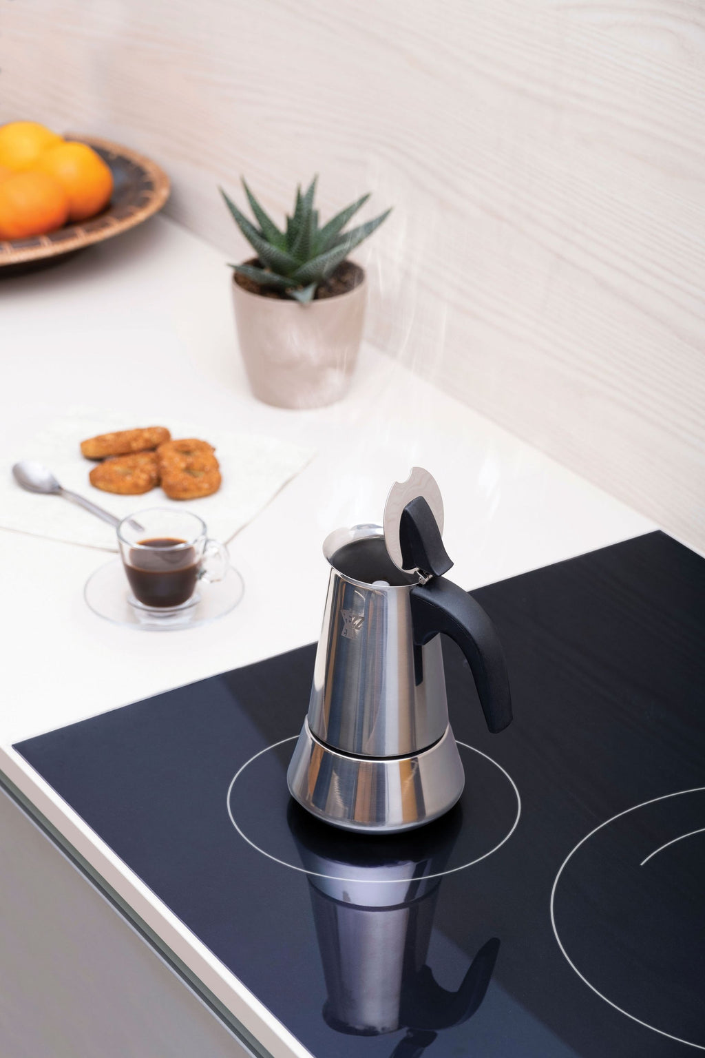 PEZZETTI Italian Coffee Maker - STEELEXPRESS - Stainless steel - 10 cups - Silver